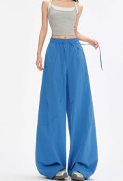 レディースワイドパンツ ロング丈 接触冷感 ゆったりシルエット 夏向け - 画像 (5)