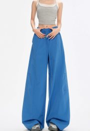 レディースワイドパンツ ロング丈 接触冷感 ゆったりシルエット 夏向け - 画像 (8)