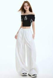 レディースワイドパンツ ロング丈 接触冷感 ゆったりシルエット 夏向け - 画像 (18)