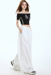 レディースワイドパンツ ロング丈 接触冷感 ゆったりシルエット 夏向け - 画像 (19)