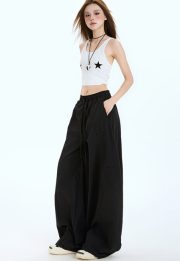レディースワイドパンツ ロング丈 接触冷感 ゆったりシルエット 夏向け - 画像 (23)