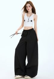 レディースワイドパンツ ロング丈 接触冷感 ゆったりシルエット 夏向け - 画像 (27)
