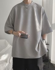 メンズ半袖Tシャツ オーバーサイズ サイドスリット ルーズカジュアル - 画像 (13)