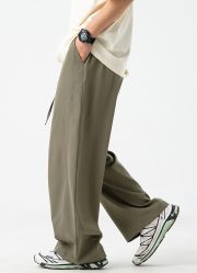 ユニセックス接触冷感ワイドパンツ 薄手 軽量 イージーパンツ 夏用 - 画像 (10)
