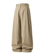 メンズワイドパンツ コットン100％ 無地 ベーシックカジュアル - 画像 (3)