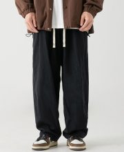 ユニセックスコットンパンツ 無地 ワイドシルエット リラックススタイル - 画像 (6)