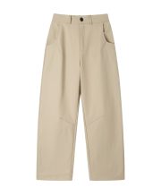メンズワイドパンツ 無地 シンプルデザイン リラックスカジュアル - 画像 (3)