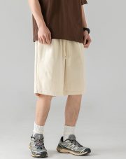 メンズショートパンツ 無地 ベーシックデザイン リラックスフィット - 画像 (16)