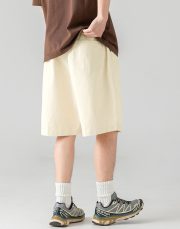 メンズショートパンツ 無地 ベーシックデザイン リラックスフィット - 画像 (17)
