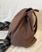 ユニセックスミニリュック ウォッシュドキャンバス シンプルデザイン - 画像 (10)