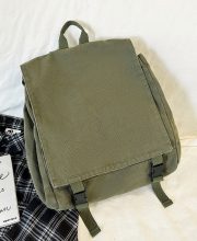 ユニセックスミニリュック ウォッシュドキャンバス シンプルデザイン - 画像 (2)