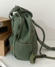 キャンバスリュックサック ウォッシュドヴィンテージデザイン 通学バッグ - 画像 (7)