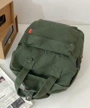 キャンバスリュックサック ウォッシュドヴィンテージデザイン 通学バッグ - 画像 (10)