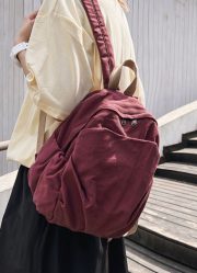 軽量キャンバスリュック ウォッシュドデザイン シンプルカジュアルスタイル - 画像 (17)