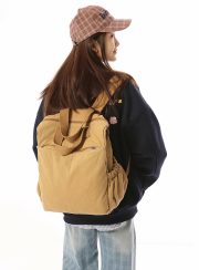 大容量リュックサック キャンバス 通学対応 カジュアルバックパック - 画像 (16)