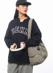 ウォッシュドキャンバスショルダーバッグ ユニセックス 大容量 2WAY仕様 - 画像 (15)