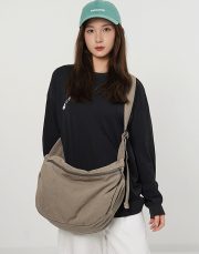 ユニセックス大容量キャンバスショルダーバッグ ウォッシュドヴィンテージスタイル - 画像 (11)