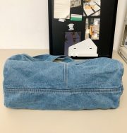 大容量デニムショルダーバッグ ウォッシュドヴィンテージスタイル 学生向け - 画像 (6)