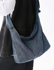 レディースデニムバッグ 2WAY リュック＆ショルダー ウォッシュドデザイン 軽量タイプ - 画像 (5)