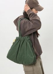 レディースコーデュロイショルダーバッグ 大容量 シンプルデザイン - 画像 (17)