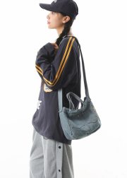 レディースデニムショルダーバッグ 2WAY 手提げ＆肩掛け ウォッシュド加工 ミニバッグ - 画像 (13)