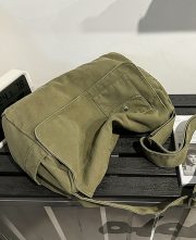 ヴィンテージキャンバスショルダーバッグ ウォッシュド加工 カジュアルバッグ - 画像 (11)