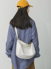 レディースショルダーバッグ コットンリネン 軽量 シンプルデザイン - 画像 (13)