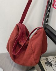 レディースショルダーバッグ コットンリネン 軽量 シンプルデザイン - 画像 (2)