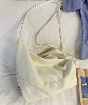 ユニセックスキャンバスバッグ 2WAY仕様 アシンメトリーデザイン 収納力抜群 - 画像 (14)