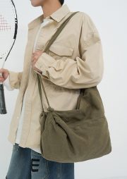 ユニセックスキャンバスバッグ 2WAY仕様 アシンメトリーデザイン 収納力抜群 - 画像 (12)