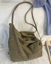 ユニセックスキャンバスバッグ 2WAY仕様 アシンメトリーデザイン 収納力抜群 - 画像 (10)