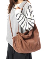 ユニセックスキャンバスバッグ 2WAY仕様 アシンメトリーデザイン 収納力抜群 - 画像 (6)