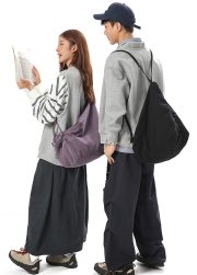 ユニセックスキャンバスバッグ 2WAY仕様 アシンメトリーデザイン 収納力抜群 - 画像 (18)
