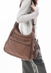 ユニセックスキャンバスバッグ 2WAY仕様 ウォッシュド加工 収納力抜群 通学・通勤対応 - 画像 (8)