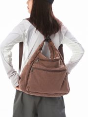 ユニセックスキャンバスバッグ 2WAY仕様 ウォッシュド加工 収納力抜群 通学・通勤対応 - 画像 (7)