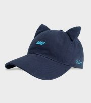 レディースキャップ 狐耳デザイン コットンキャンバス ロゴ刺繍入り
