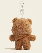 ふわふわくまバッグチャーム ぬいぐるみキーホルダー かわいいマスコット - 画像 (3)