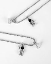 ペアネックレス 2本セット マグネットデザイン 星モチーフ チタンスチール製 70cm - 画像 (4)