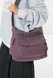 クラシックキャンバスショルダーバッグ 2WAY仕様 通学・デイリー使い対応 - 画像 (16)