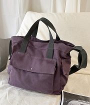 クラシックキャンバスショルダーバッグ 2WAY仕様 通学・デイリー使い対応 - 画像 (15)