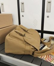 ヴィンテージミリタリーショルダーバッグ キャンバス 通学・旅行対応 ユニセックス - 画像 (3)