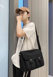 ヴィンテージミリタリーショルダーバッグ キャンバス 通学・旅行対応 ユニセックス - 画像 (18)