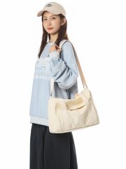 クラシックキャンバスショルダーバッグ 2WAY仕様 通学・デイリー使い対応 - 画像 (20)
