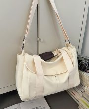 クラシックキャンバスショルダーバッグ 2WAY仕様 通学・デイリー使い対応 - 画像 (17)