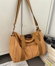 クラシックキャンバスショルダーバッグ 2WAY仕様 通学・デイリー使い対応 - 画像 (3)