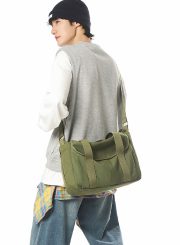 クラシックキャンバスショルダーバッグ 2WAY仕様 通学・デイリー使い対応 - 画像 (10)