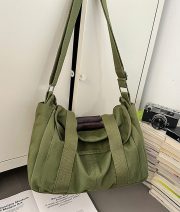 クラシックキャンバスショルダーバッグ 2WAY仕様 通学・デイリー使い対応 - 画像 (9)