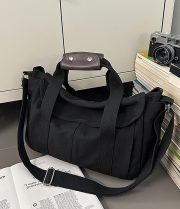 クラシックキャンバスショルダーバッグ 2WAY仕様 通学・デイリー使い対応 - 画像 (14)