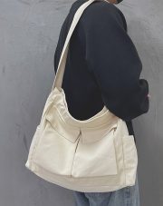 男女兼用 大容量キャンバスショルダーバッグ｜クラシックなヴィンテージミリタリースタイル - 画像 (28)