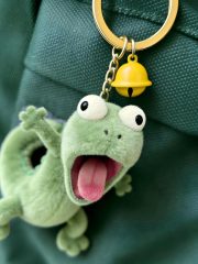 ユニークなグリーントカゲデザインのバッグチャーム